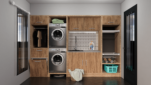 Meuble et lave linge