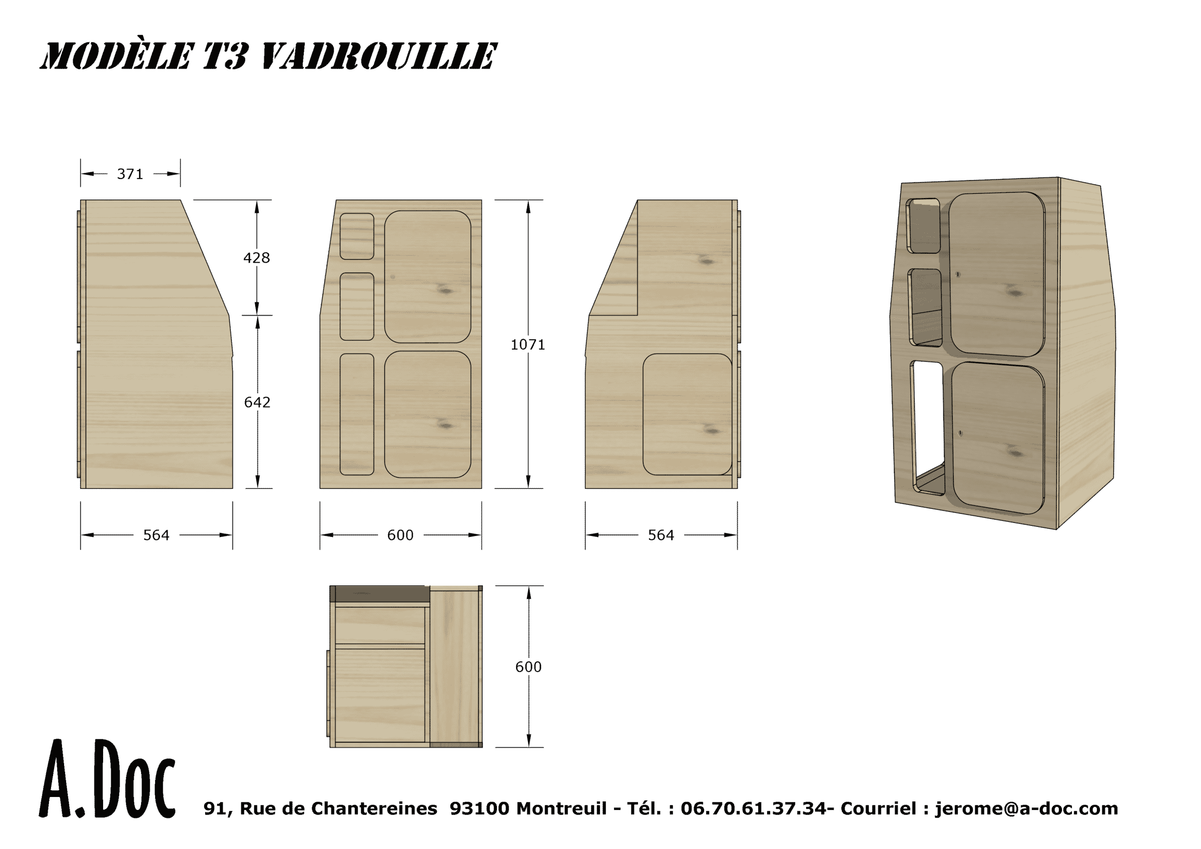 Meuble pour van Volkswagen
