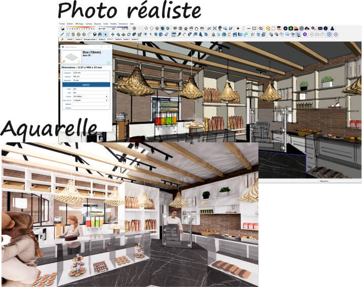 Aquarelle et photo realiste