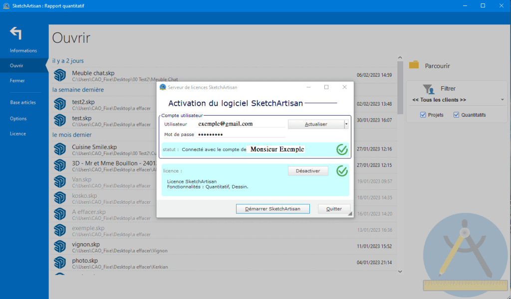 exemple activation